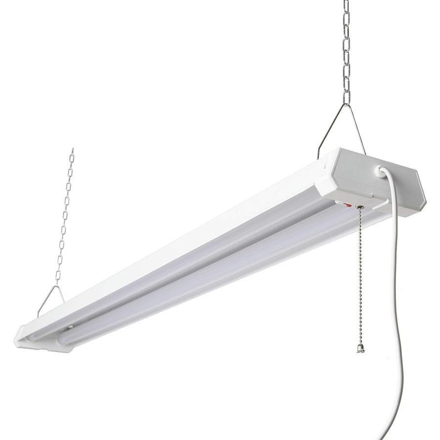 4台セット LED蛍光灯 器具一体型 40W形 2灯相当 LEDベースライト 3段階調色 36W 4000lm 高輝度 シーリングライト プルスイッチ 4台まで連結可能 工場 二年保証の画像