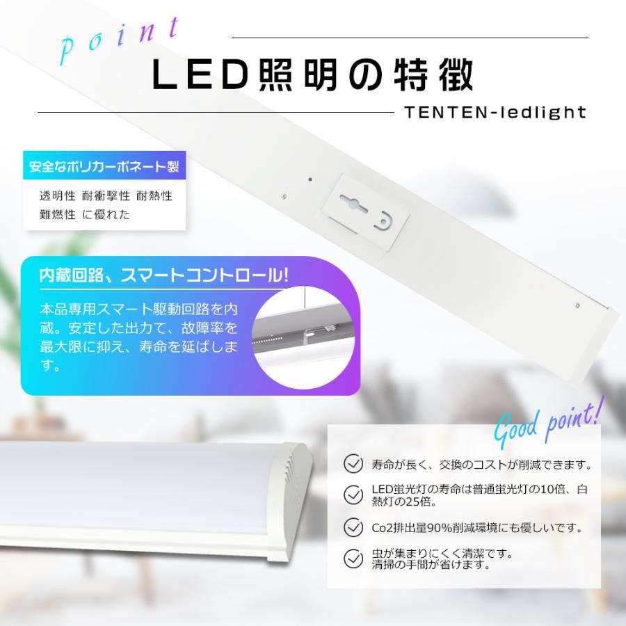 トラフ型 LEDベースライト LED蛍光灯 器具一体型 直管蛍光灯 昼光色