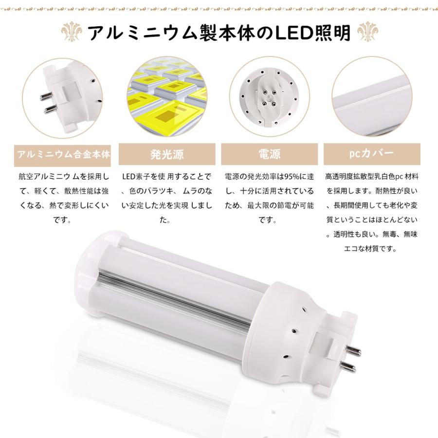 8本 LEDツイン蛍光灯FDL13形 LEDコンパクト蛍光灯 FDL13EX-L FDL13EX-W FDL13EX-N FDL13EX-D FDL13EX 長寿命50000時間 ツイン2 コンパクト形蛍光灯 配線工事必要の画像