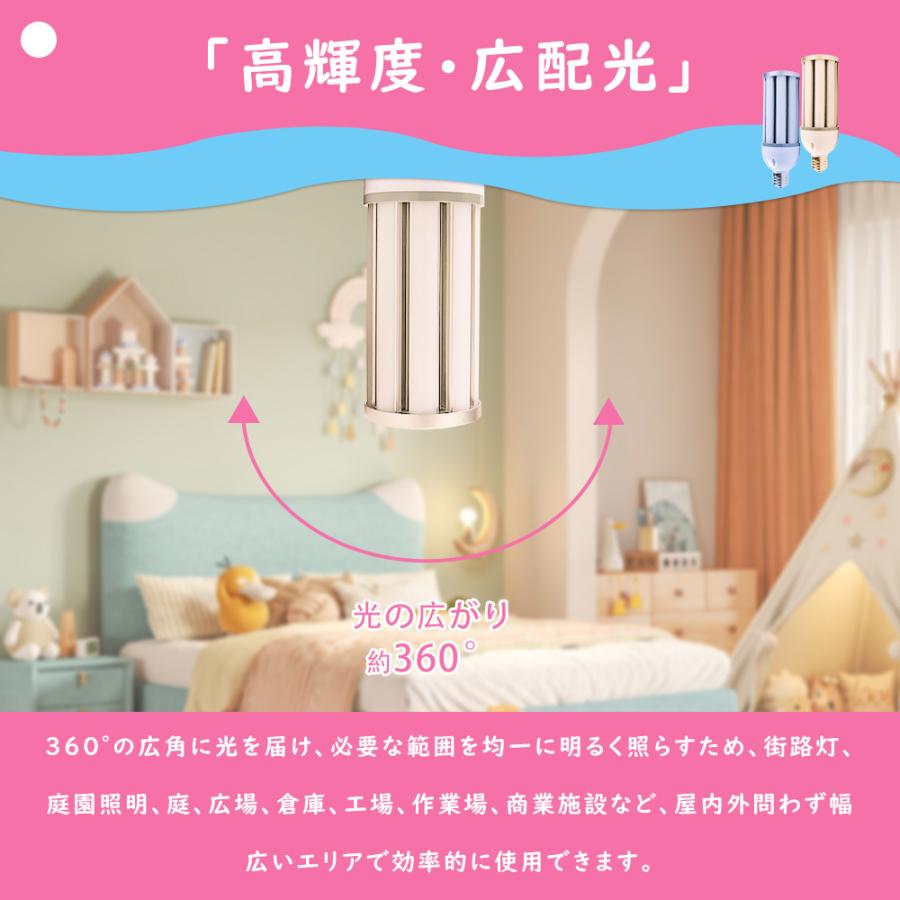 10個セット コーン型水銀灯 LED コーンライト 38W E26 屋内外兼用コーン型led電球 LED水銀灯 屋内屋外兼用 IP64防水防塵 照射角度360度 300w水銀灯相当 二年保証_6