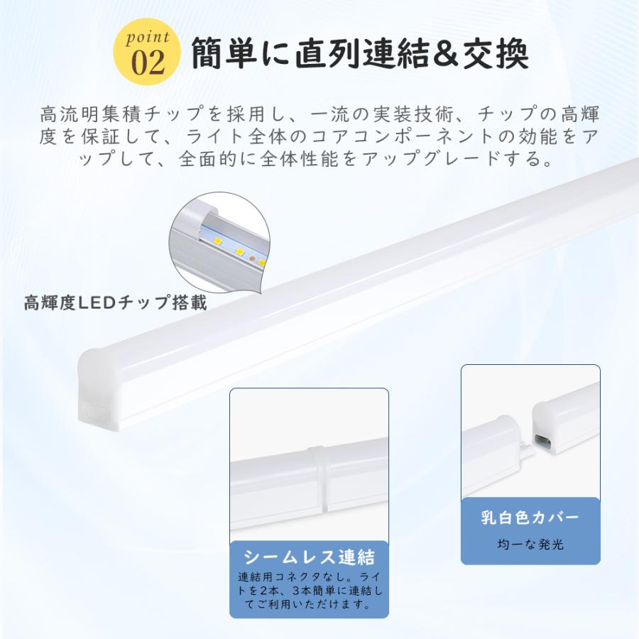 LED蛍光灯 工事不要 直管 器具一体型 T5 コンセント式 スイッチ付き