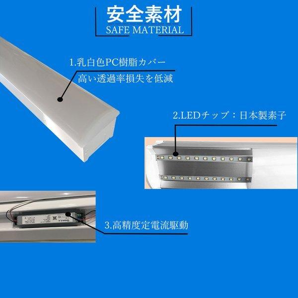 ledベースライト 薄型 幅70mm 50W led照明器具 LED蛍光灯器具一体型逆