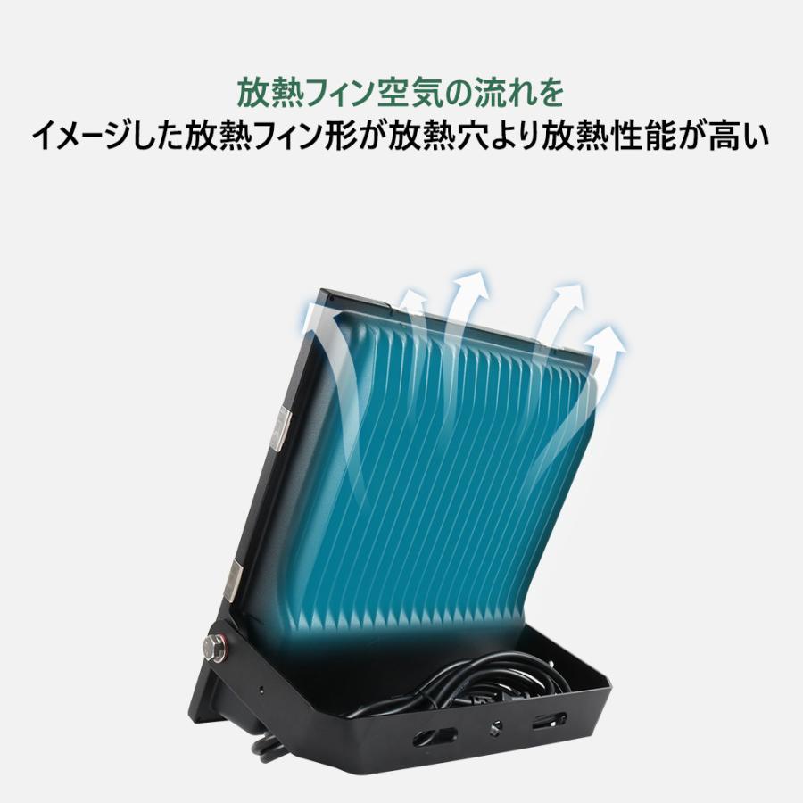 LED投光器 50w 500w相当  倉庫ライト 駐車場ライト 夜釣り 海釣り 屋外 室内 運動場 街灯 イベントライト ハイベイライト  夜間作業 作業灯式 省エネ 防犯灯｜shopping2｜02