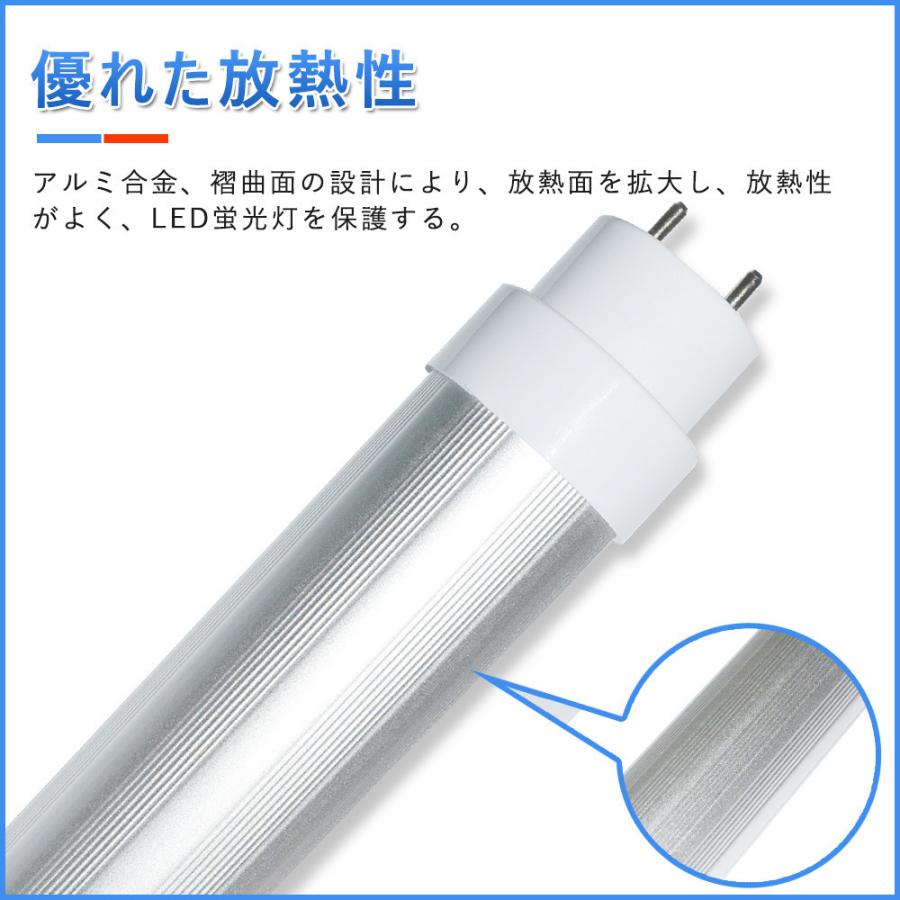 【10本セット】led蛍光灯 40w形 両側給電 直管 120cm 工事不要 T10 40W型 36W Ｇ13 7200LM 2年保証 led照明 ベースライト 直管蛍光灯 直管型ledランプ 交換｜shopping2｜02