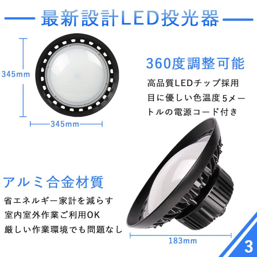 高天井用 照明 LEDハイベイライト 200W  工場用LED LED高天井灯 高天井用LED照明  LED作業灯 ハイベイランプ LED高天井照明器具  現場工場 工場灯｜shopping2｜04