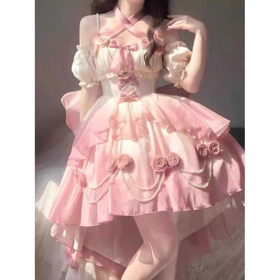 ロリータ jsk ワンピース 可愛い プリンセスドレス お姫様 Lolita