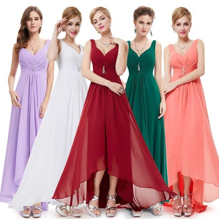 パーティードレス ロングドレス 11colors フィッシュテール Vネック ノースリープ 肩見せ 妊婦さんもOK ドレス 二次会 演奏会 発表会 お呼ばれ