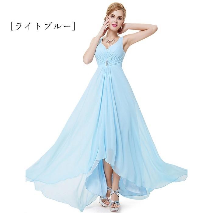 パーティードレス ロングドレス 11colors フィッシュテール Vネック ノースリープ 肩見せ 妊婦さんもOK ドレス 二次会 演奏会 発表会 お呼ばれ