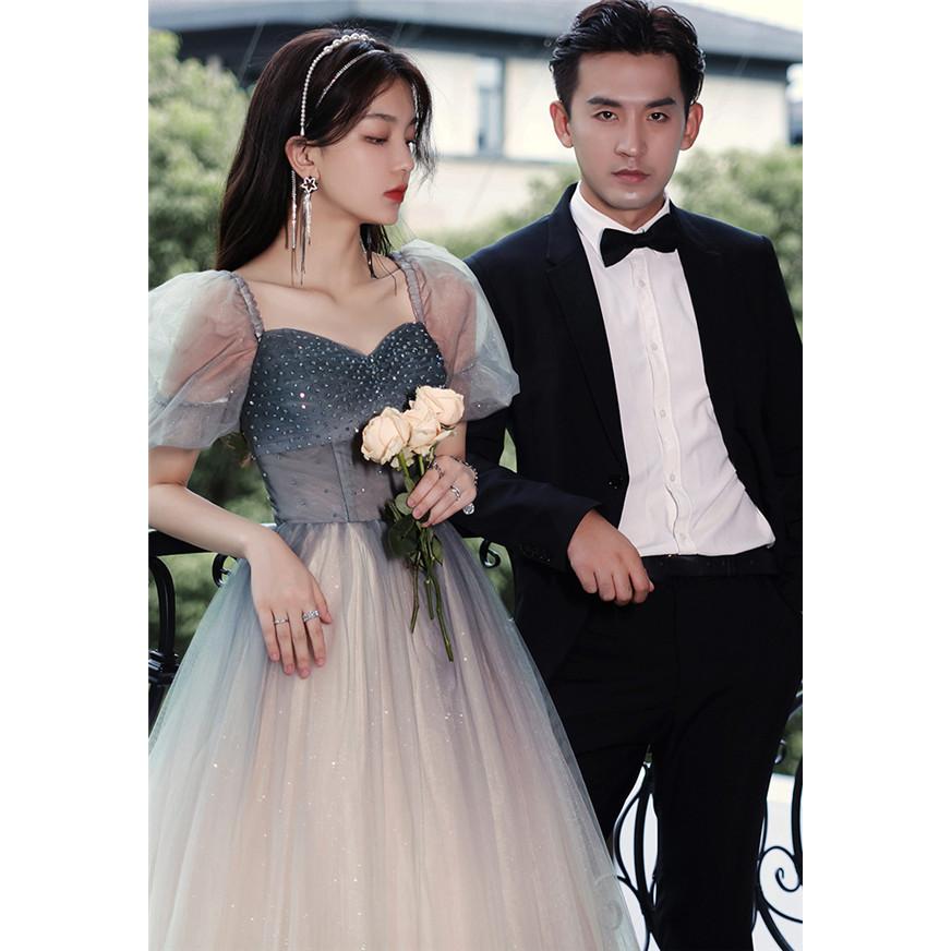 ドレス 大人 ピアノ 発表会 演奏会用ドレス イブニングドレス ロング 母親 結婚式 パーティードレス 透明感 成人式 同窓会 二次会 ワンピース_1