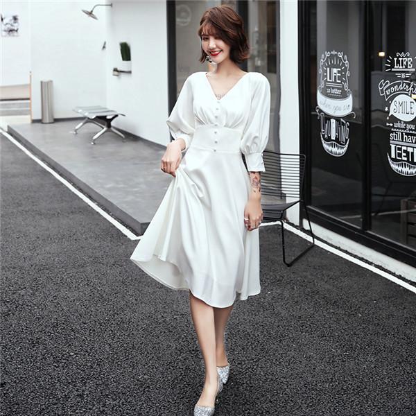 Vネック 発表会ドレス 白 演奏会用ドレス ロングドレス 演奏会 ピアノ