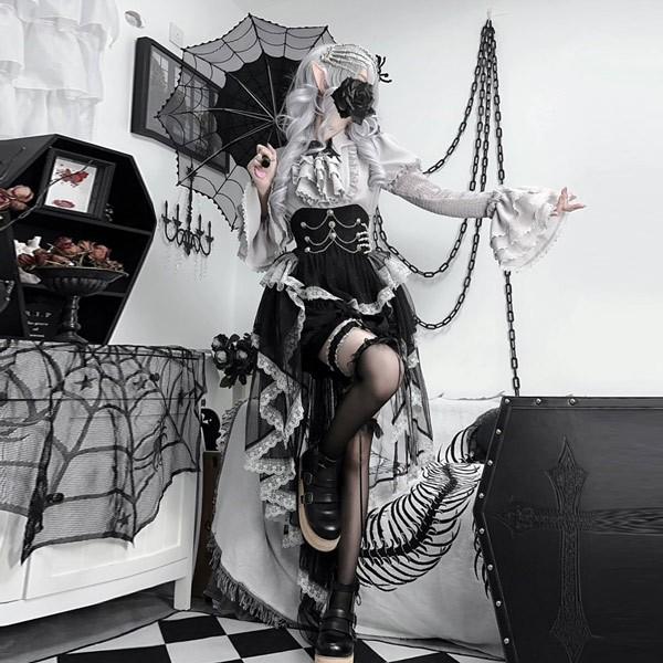 ロリータ コスチューム ハロウィン ブラウス スカート パンツ