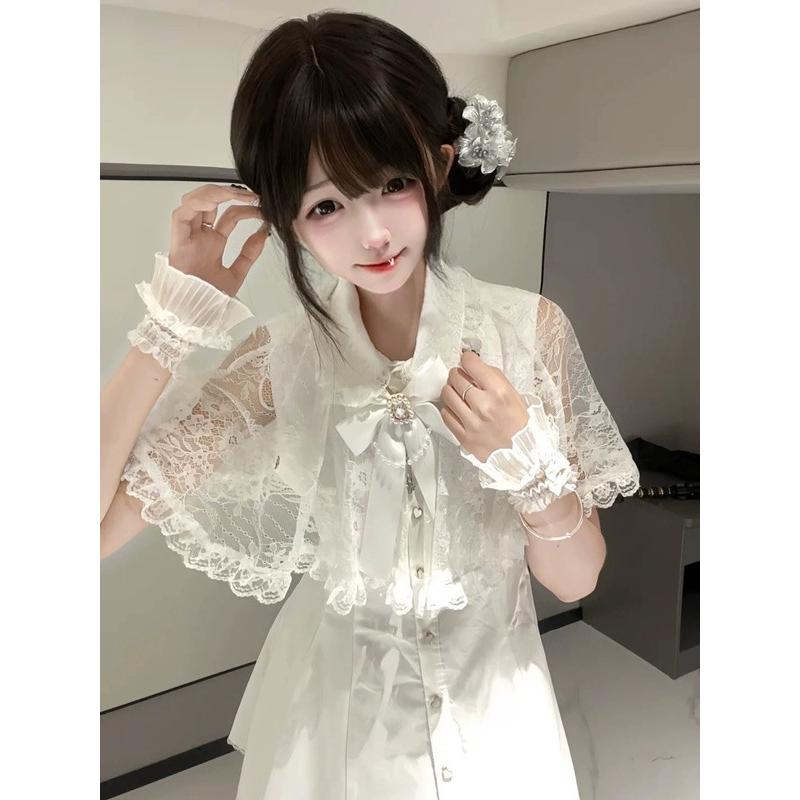 量産型 地雷系 ワンピース ロリータ 夏 レース レディース 女子 リボン