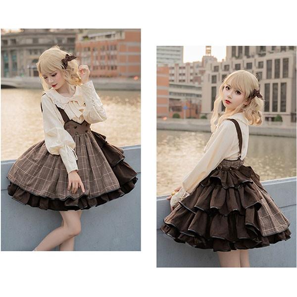 ジャンパースカート レディース スカート ジャンスカ ロリータ