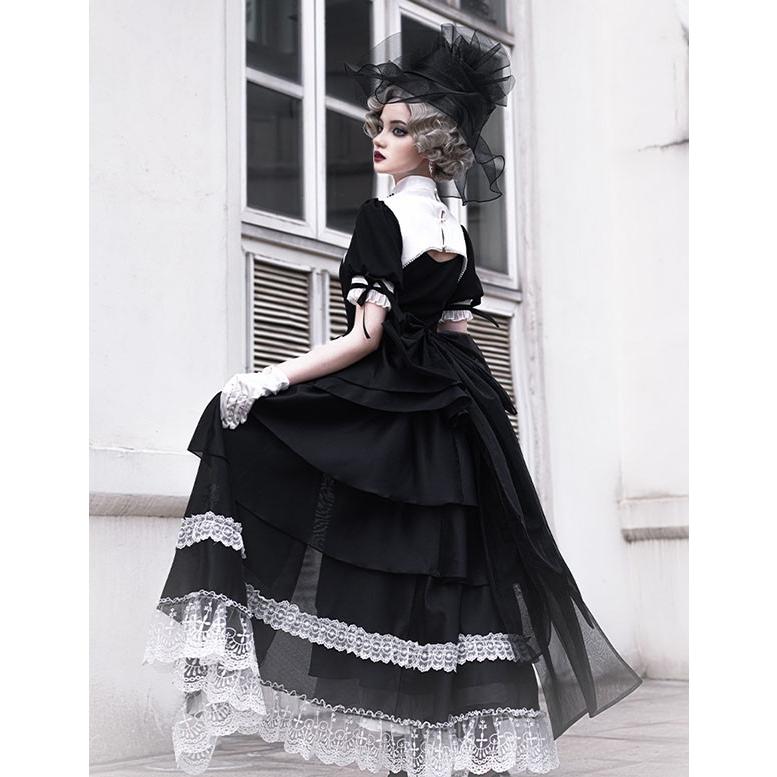 ロリータ ゴシック ゴスロリ ワンピース マーメイドライン ラップ