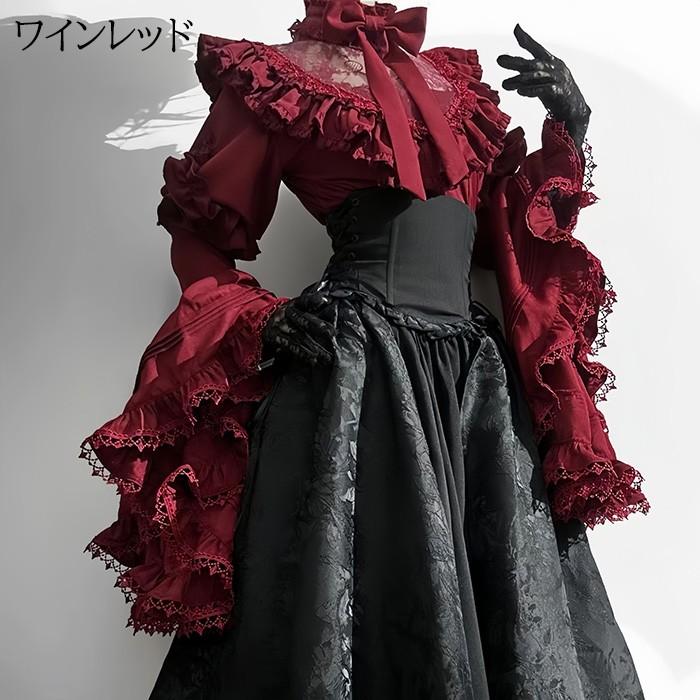 ロリータ コスチューム ハロウィン ブラウス スカート 上下