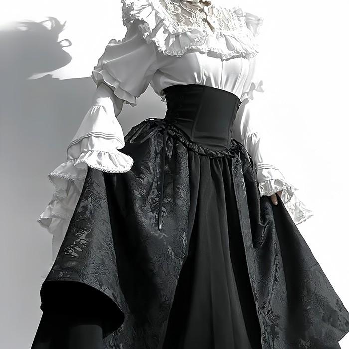 ロリータ コスチューム ハロウィン ブラウス スカート 上下セット