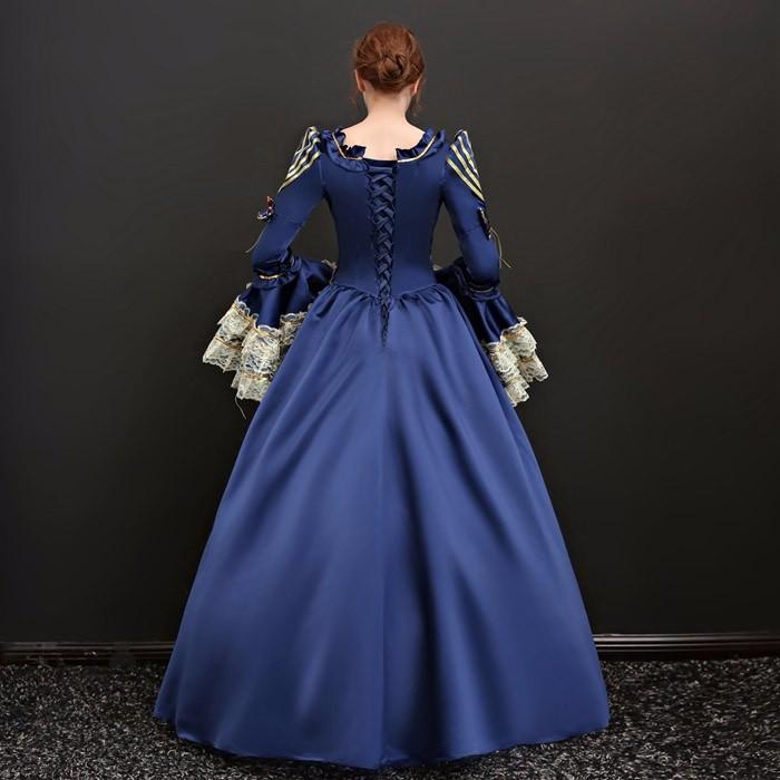 新入荷 貴族 衣装 サイズ指定可 王族服 カラードレス 締め上げ 新劇演出 現代劇演出 ヨーロッパ風 結婚式 演出服 パーティードレス パニエ追加可di690zezeh3_2