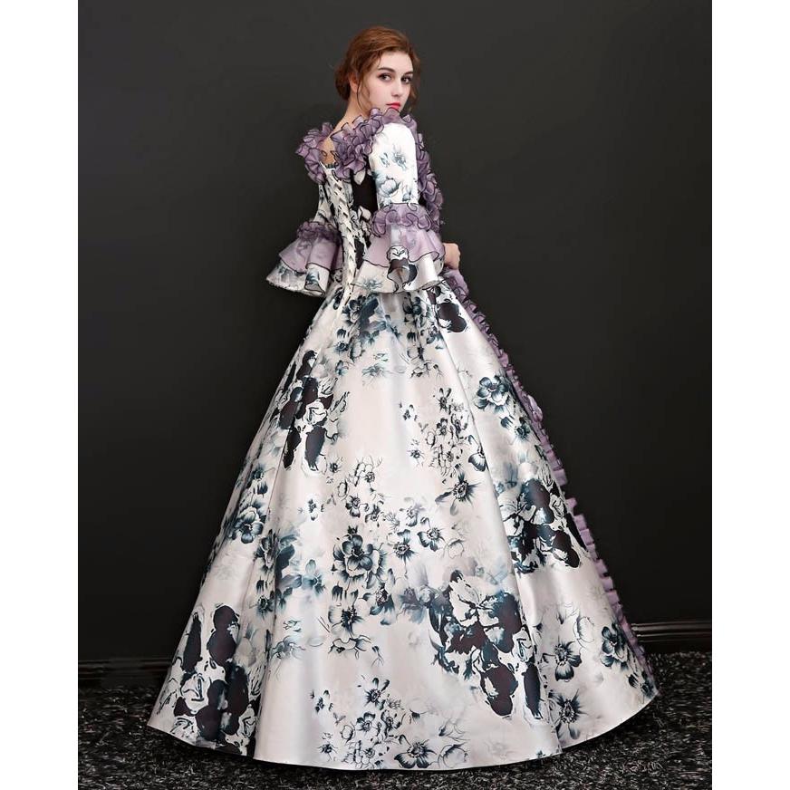 新入荷 貴族 衣装 サイズ指定可 王族服 カラードレス 新劇演出 現代劇演出 ヨーロッパ風 結婚式 演出服 パーティードレス パニエ追加可di693zezeh3_5