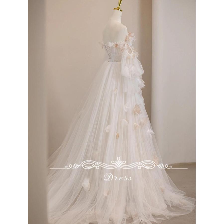 ウエディング ドレス 袖付き 白ワンピース 大人 ピアノ 発表会 ロングドレス 大きいサイズ 結婚式 母親 演奏会ドレス 披露宴 韓国 ハワイ 結婚式 二次会 花嫁_2