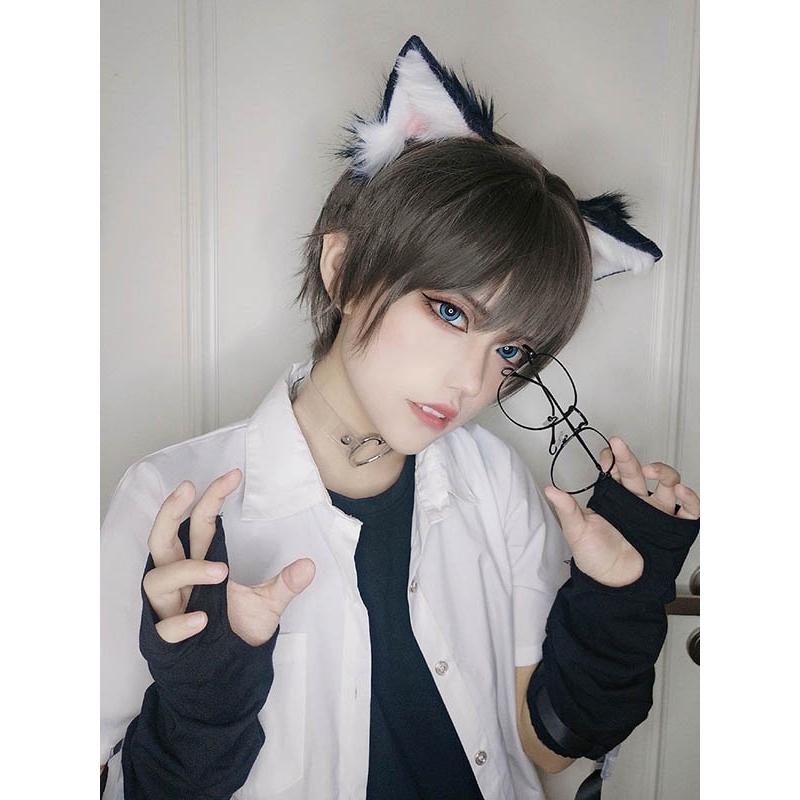 ウィッグ 短髪 かつら フルウィッグ コスプレ 男装 コスチューム 文化