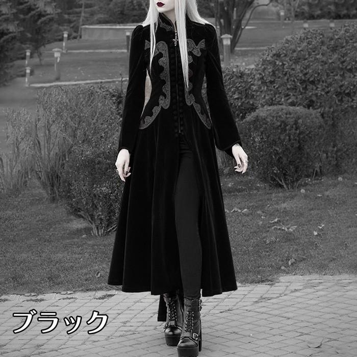 ジャケット ゴシック ドレス 女性用レッド 中世 レトロ ロングドレス