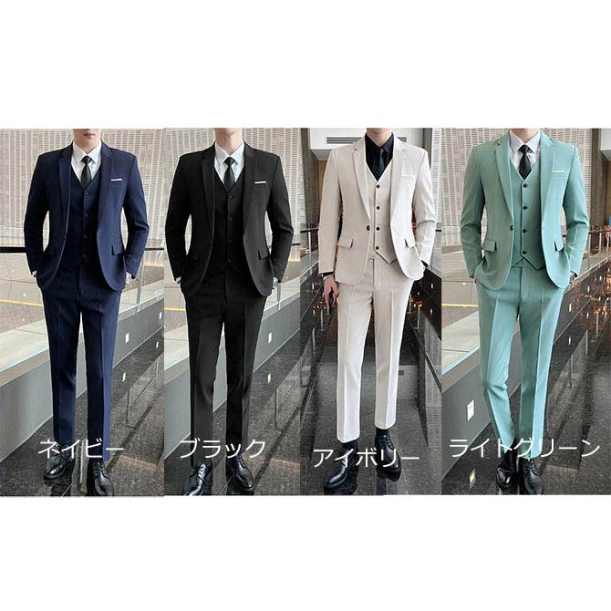 【送料無料】スーツ メンズ スリムスーツ カジュアル ステージ衣装 カラオケ 大会 大きいサイズ シングル 紳士服 ベスト付き 細身 結婚式 メンズスーツ お洒落 韓国 フォーマル 男性 背広 長袖 花婿スーツ 3点セット スーツ メンズ スリムスーツ カジュアル ステージ衣装 カラオケ 大会