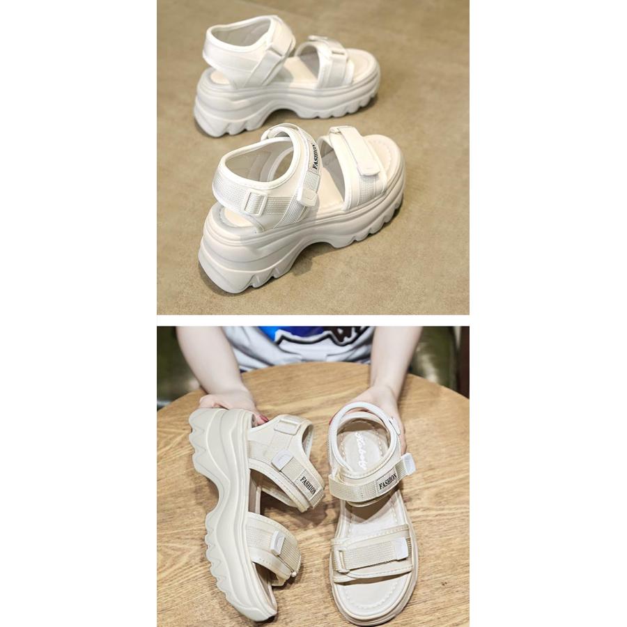 スポーツサンダル 厚底 レディース ヒール5.5cm ベルト コンフォート