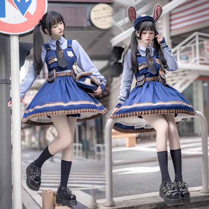 ズートピア ジュディ・ホップス風 コスプレ ワンピース 大人 子供 余興