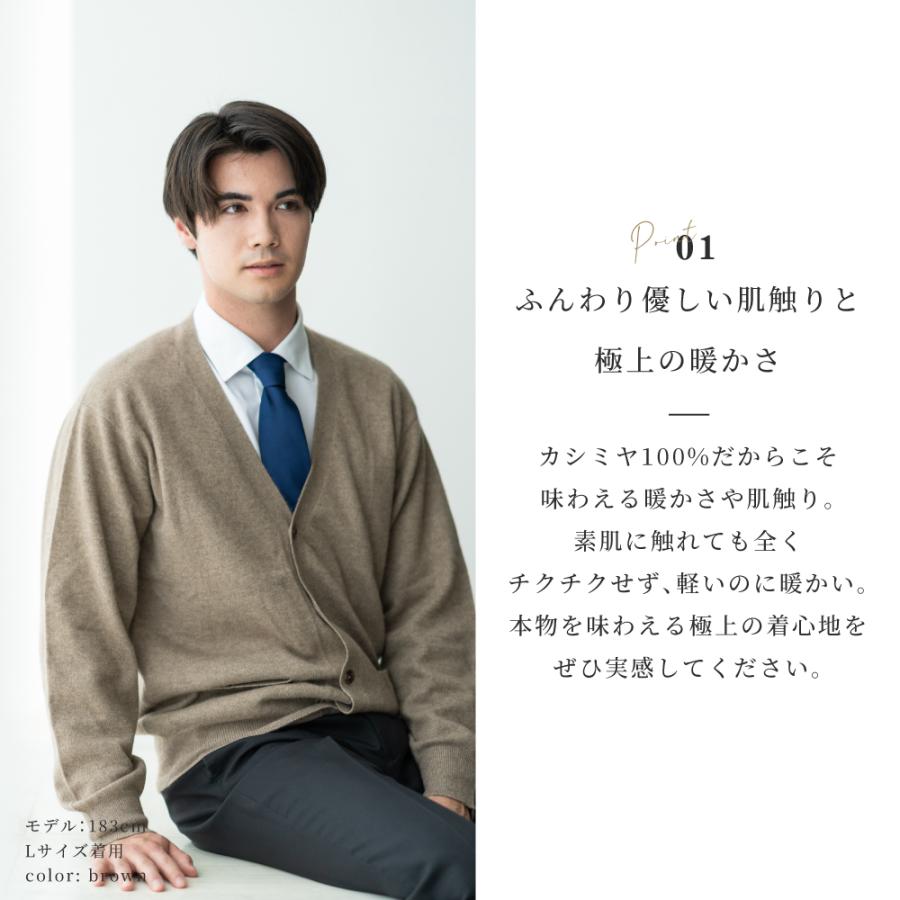 arcadiarca カーディガン メンズ カシミヤ100% Vネック M L LL arcadiarca カーディガン メンズ カシミヤ100% Vネック M L LL