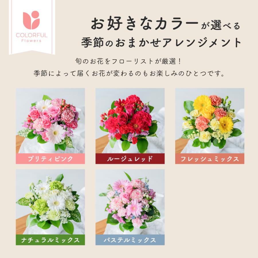 フラワーアレンジ 生花 花束 アレンジメント S バラ カラフルガーデン