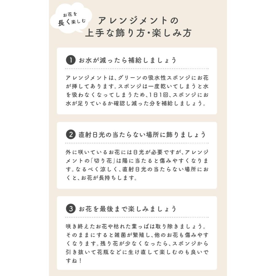 送料無料 母の日 アレンジメント カーネーション アレンジメント 花束 フラワー 生花 お母さん 母親 40代 50代 60代 70代 おしゃれ プレゼント｜shoppress｜15