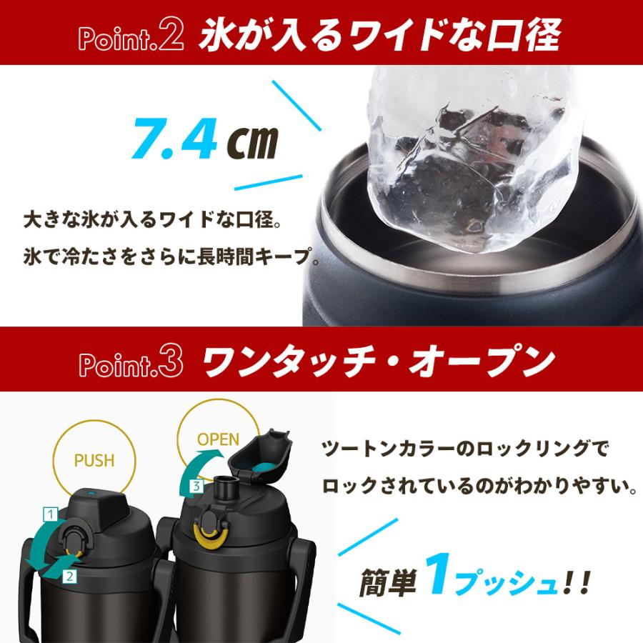 THERMOS（サーモス） 「英数字デザイン」サーモス 水筒 2リットル 2L