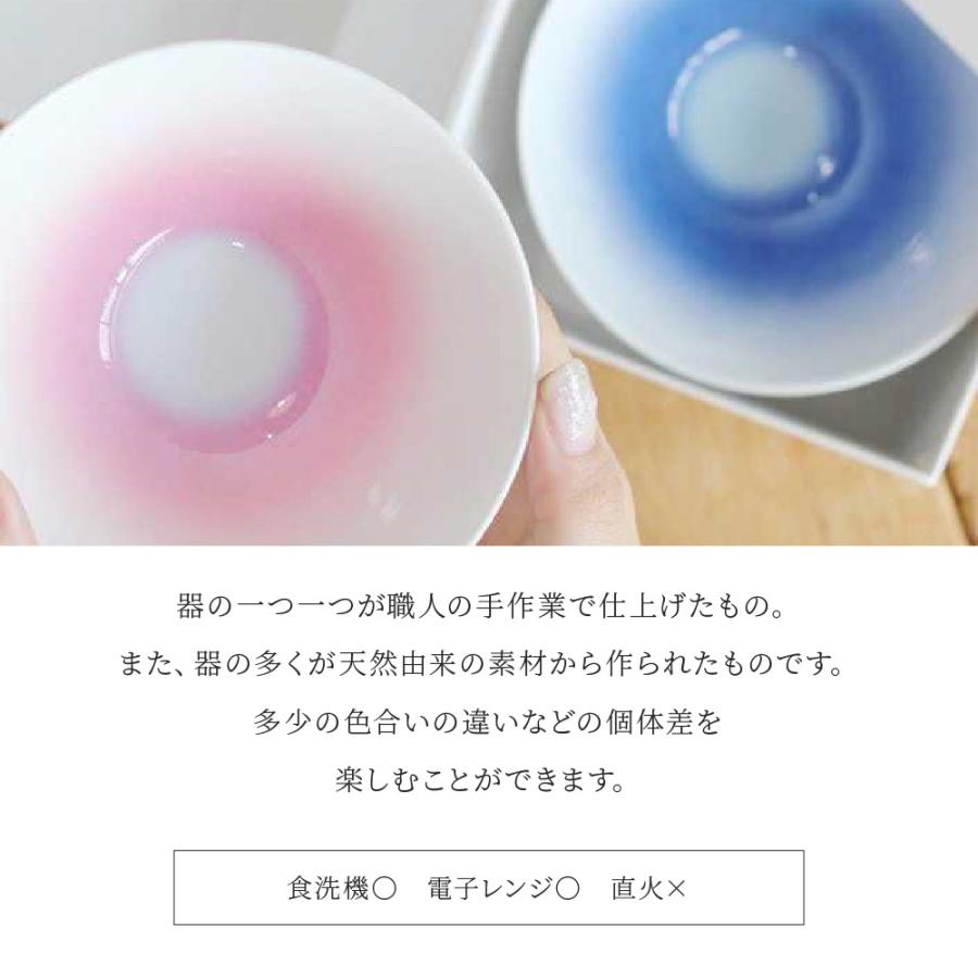 感器工房 WANOKA 組飯碗／薄紅・露草 有田焼 お茶碗 食洗器対応 陶器 2