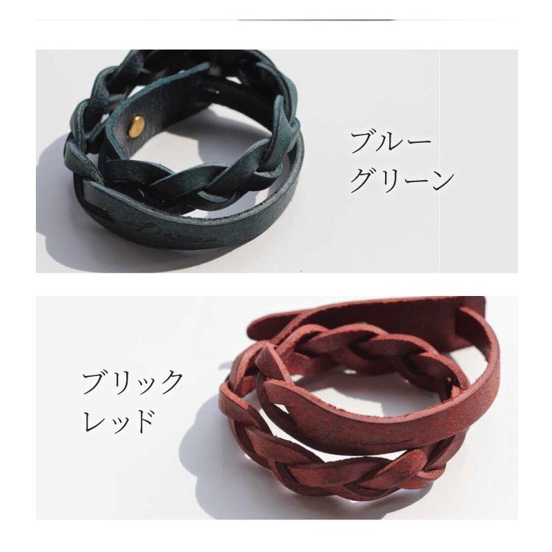 LITSTA プエブロ 三つ編みブレスレット レザーブレスレット 本革 LITSTA プエブロ 三つ編みブレスレット レザーブレスレット 本革