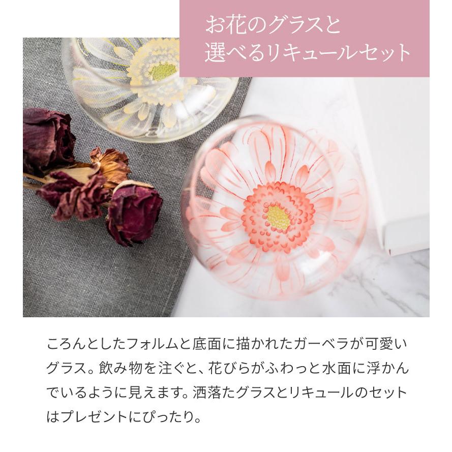 グラス リキュール セット ガーベラグラス カシス ピーチ ライチ