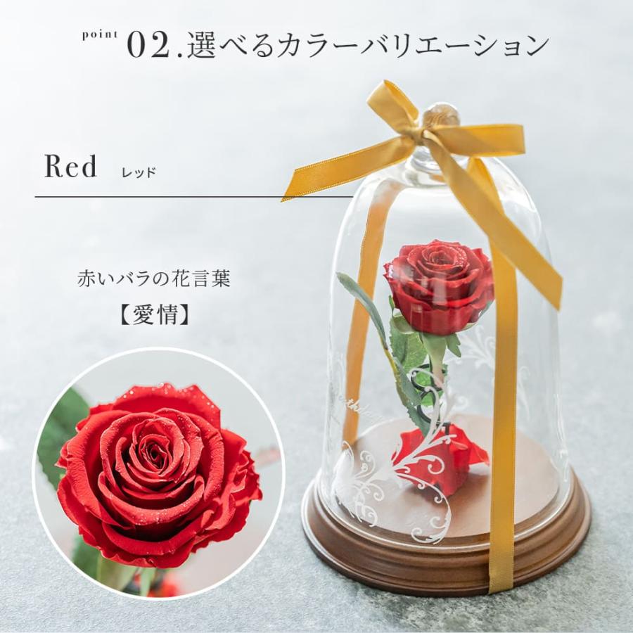 美女と野獣　プリザーブドフラワー　非売品　薔薇 美女と野獣』の魔法のバラ ディズニー公式ライセンス商品 リトルベル