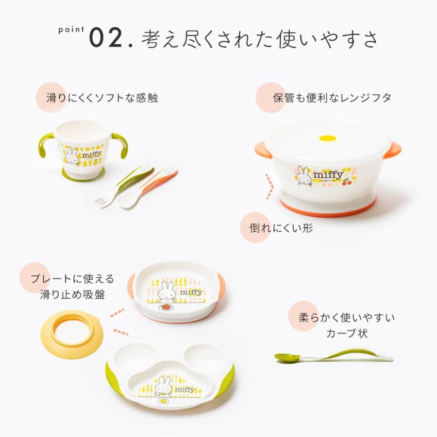 リッチェル 名入れ対応 Richell ミッフィー ベビー食器セット リッチェル 名入れ対応 Richell ミッフィー ベビー食器セット