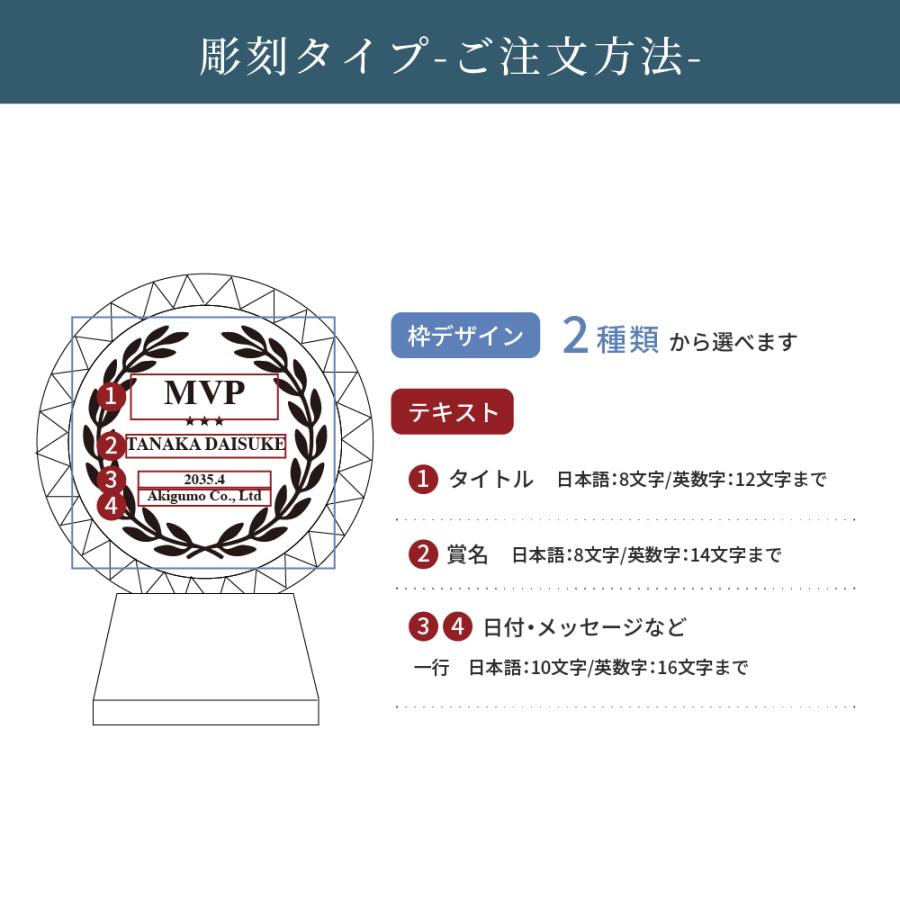 トロフィー中 Mサイズ 丸型 社内表彰 周年記念用 CR-13B クリスタル 名入れ 行事 表彰 会社 企業 法人 贈呈 記念品 高級 熨斗 包装紙ラッピングの画像
