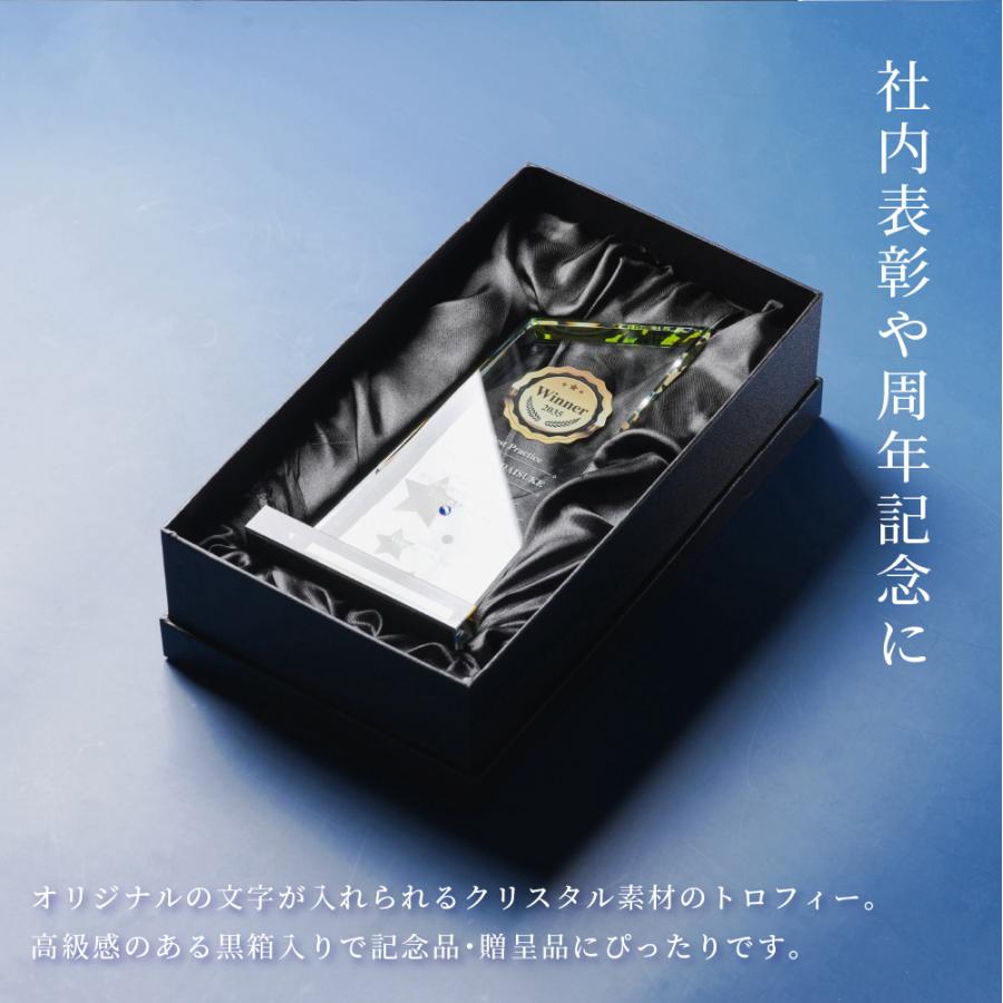 トロフィー大 台形 社内表彰・周年記念用 WCR-37A クリスタル