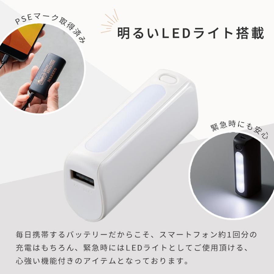 モバイルバッテリー 名入れ 軽量 2000mAh 大容量 小型 タイプc iPhone