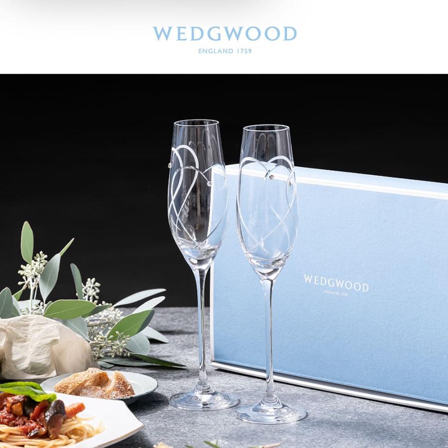 WEDGWOOD ウェッジウッド プロミシス トゥー ハーツ シャンパン ペア 結婚祝い ウェッジウッド グラス シャンパングラス 食器 ギフトセット 退職祝い｜shoppress｜02