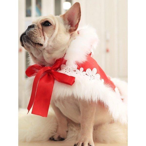 犬服 ドッグウェア ペットウェア クリスマス ポンチョ ケープ コート 赤 フード マント 花柄 4au 13 163 ショップ ジョイ 通販 Yahoo ショッピング