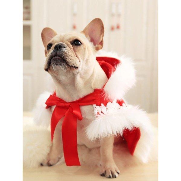 犬服 ドッグウェア ペットウェア クリスマス ポンチョ ケープ コート 赤 フード マント 花柄 4au 13 163 ショップ ジョイ 通販 Yahoo ショッピング