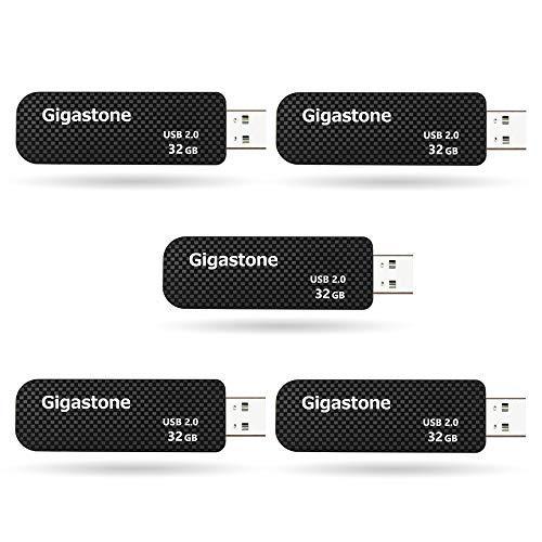 スライド式 キャップレス メモリスティック USB2.0 USBメモリ 32GB V30 Gigastone データ 5pa 5個セット バックアップ USBメモリ 【お買得！】