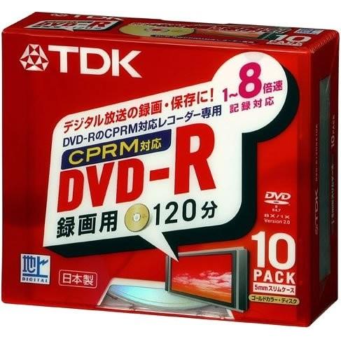 廉売 TDK CPRM対応DVD-R録画用120min8倍速10枚パック DVD-R120DX10K 