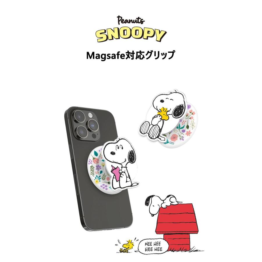 TR ピーナッツ スヌーピー 休息 アクリル グリップ Magsafe 対応