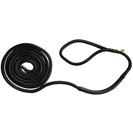 期間限定キャンペーン ショックライン 日本ではあまり手に入らない並行輸入品 逆輸入品 ドックライン 35 X 5 8 アイ ブラック 12インチ ハンドスプライス ポリエステル ダブルブレイド 統合ショックアブソーバー 登山 クライミング用品