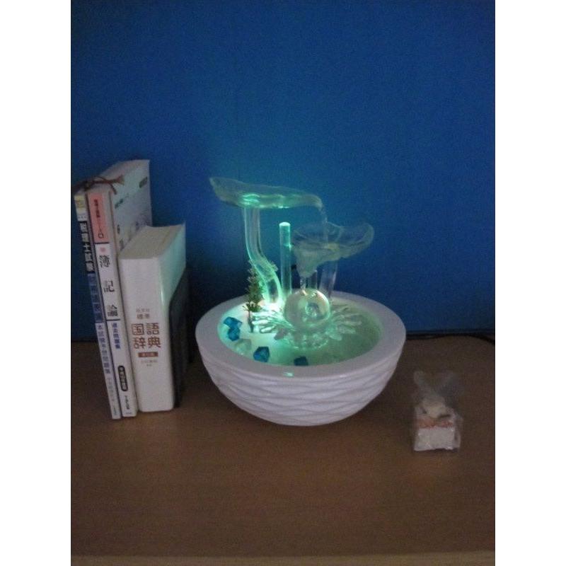 電動　噴水　陶器　(動作確認済！) 訳あり】送料無料風水回転する球ガラス 陶器製卓上ファウンテン（循環