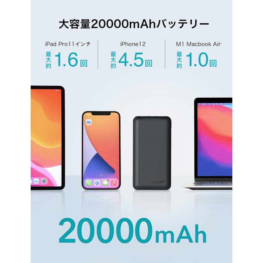 モバイルバッテリー 大容量 000mah 軽量 小型 タイプc Pd3 0 Qc3 0 急速充電 60w 3台同時充電 残量表示 スマホ充電器 Pse Iphone Android Macbookpro ノートpc Smc000 60w Bk 町のお店 通販 Yahoo ショッピング