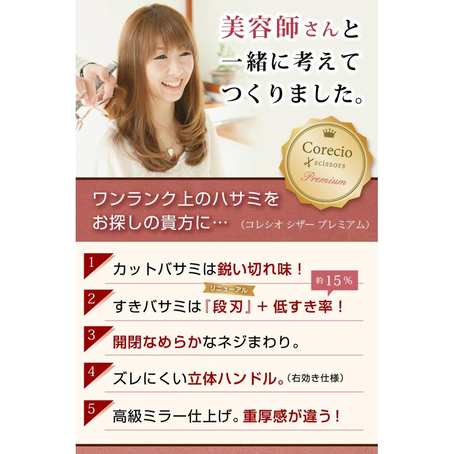 カット断面がきれい】新Corecio ハイランク カットシザー 単品 散髪 用